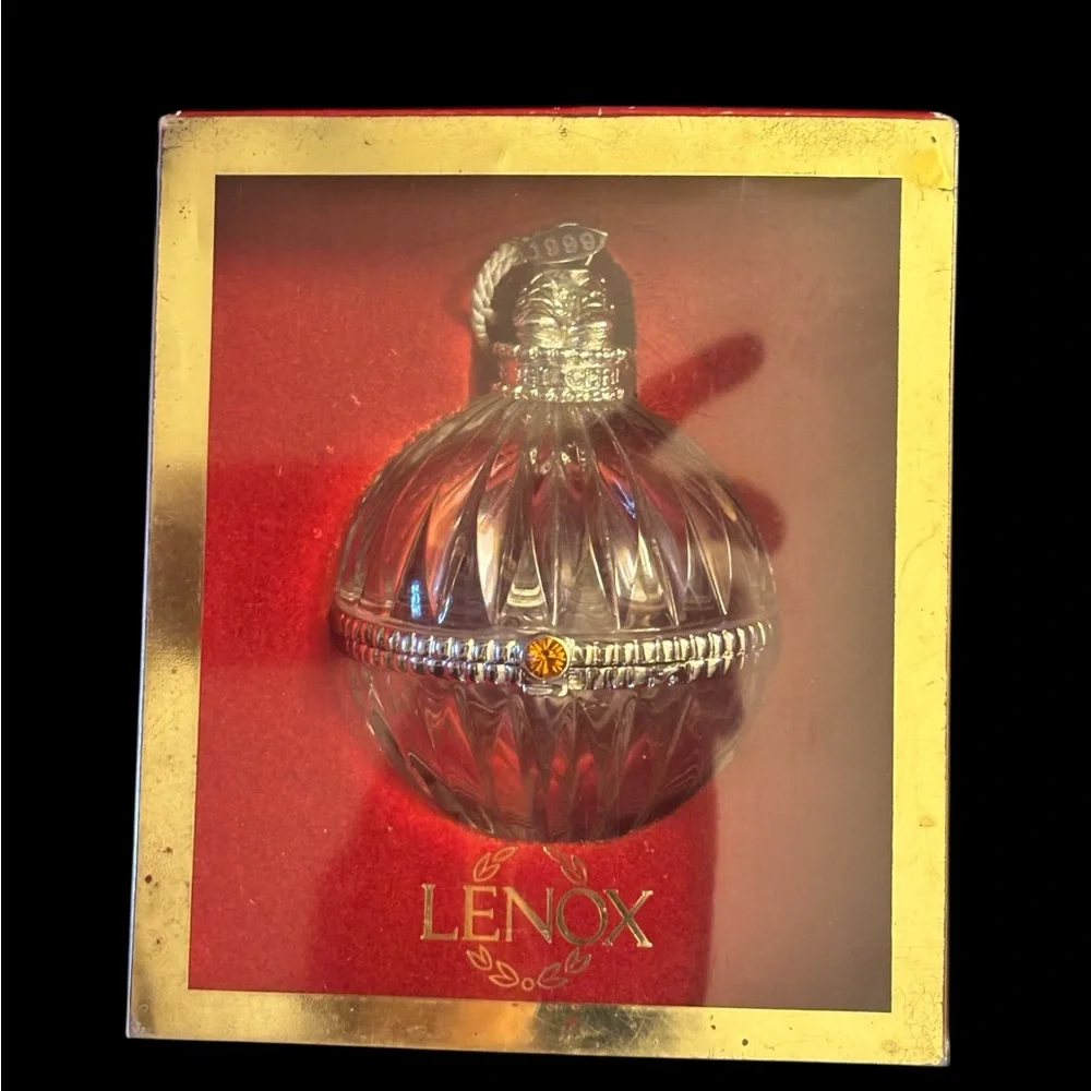Lenox Pave Jewels Baby's 1st Ball Box - NIB Pink Pave jewel Vintage 1999